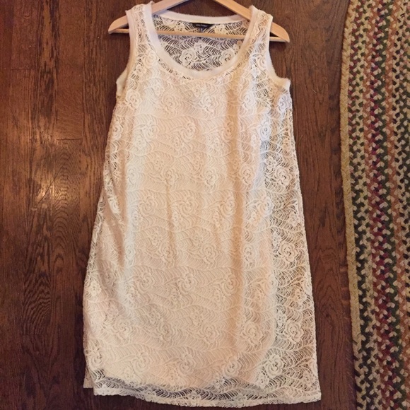 Daisy Fuentes KieKie Cream Lace Floral Midi Dress - Picture 1 of 5